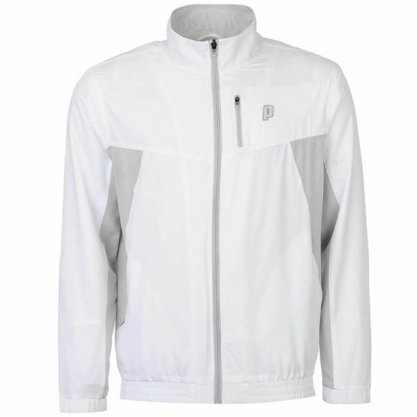 Férfi tenisz pulóver Prince Full Zip Warm-Up Jacket - white