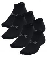 Chaussettes de tennis Under Armour Unisex Essential No Show Socks 6P - black/pitch gray