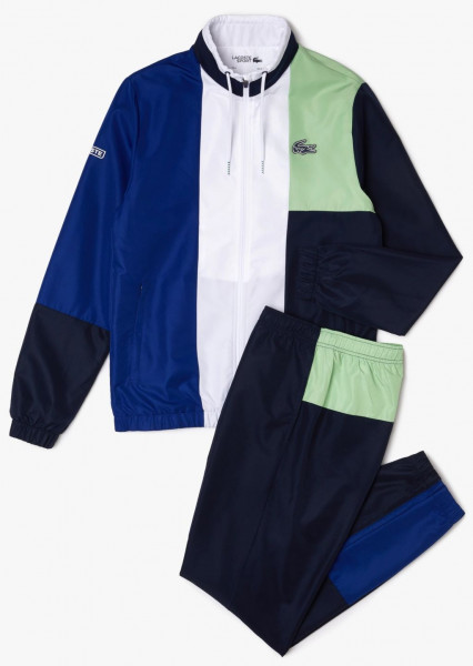  Lacoste Sport Colour-block Tracksuit - blue/green/white