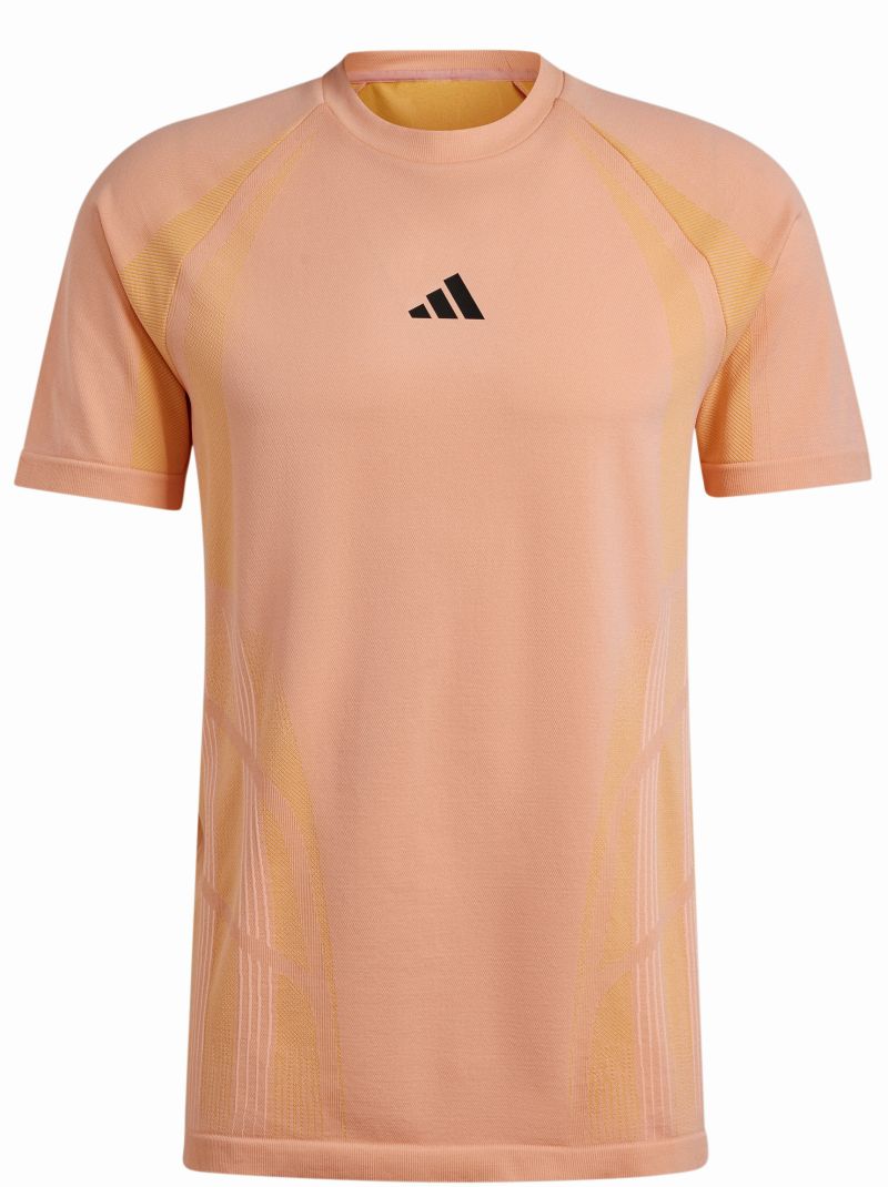 Adidas Tennis Pro Seamless Aeroready Freelift T Shirt Rosa