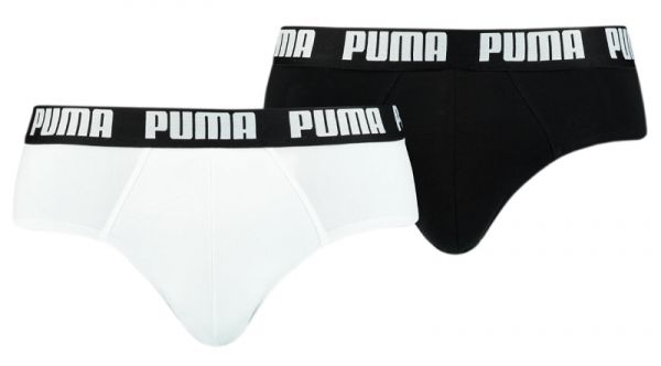 Boxeri sport bărbați Puma Brief 2P - white/black