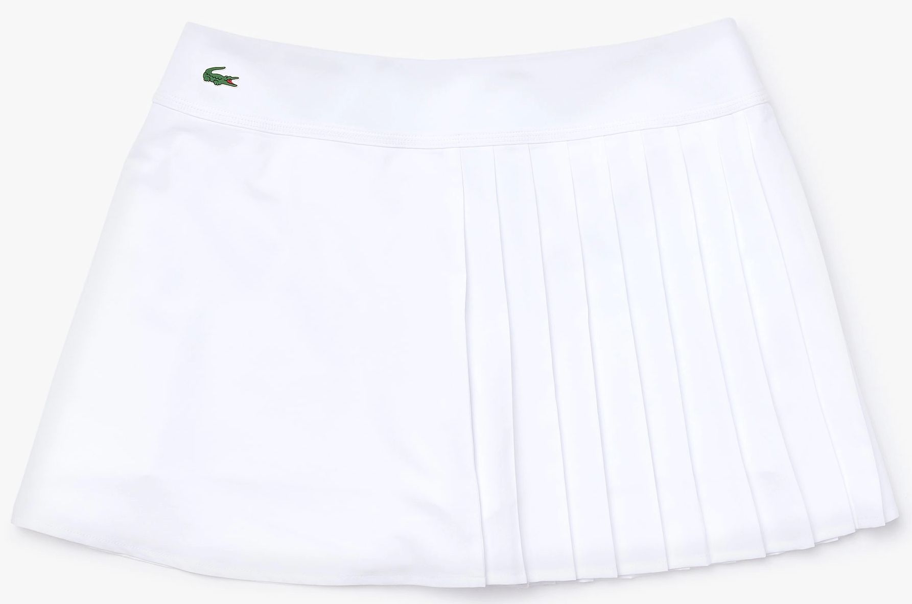 Lacoste Jupe Tennis Lacoste SPORT Au Plissé Asymétrique - white ...