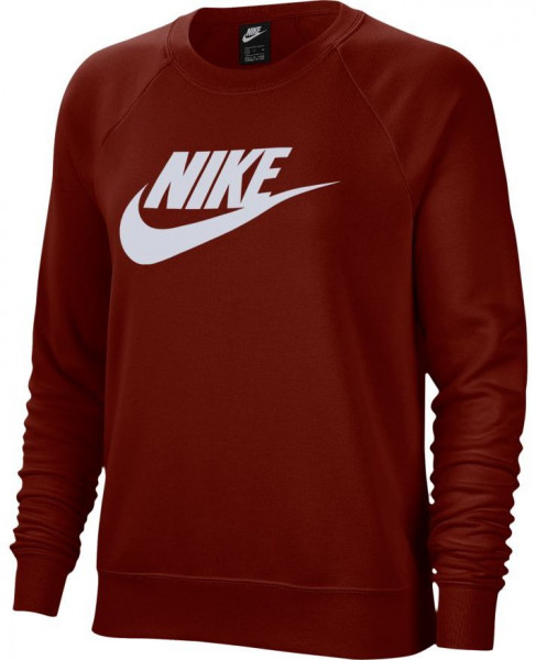Dámská tenisová mikina Nike Sportswear Essential Fleece GX Crew W - bronze eclipse/white