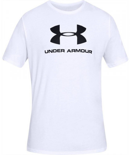Pánske tričko Under Armour Sportstyle Logo SS - white/black