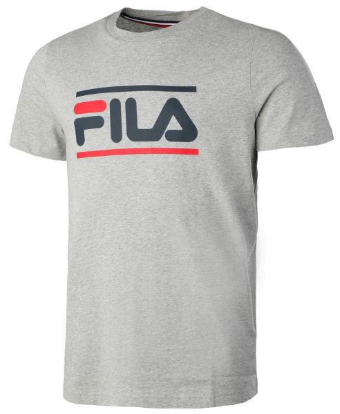 Herren Tennis-T-Shirt Fila T-Shirt Chris - light grey melange