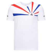 Męski T-Shirt Le Coq Sportif TENNIS Tee SS 20 No.2 M - new optical white/cobalt