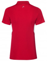 Ženski teniski polo majica Head Club Tech Polo Shirt W - red Ženski teniski polo majica Head Club Tech Polo Shirt W - red