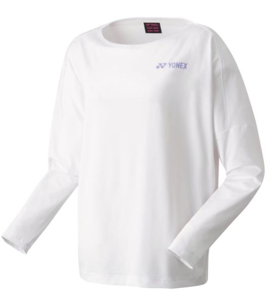 Női póló (hosszú ujjú) Yonex T-Shirt Long Sleeve - white
