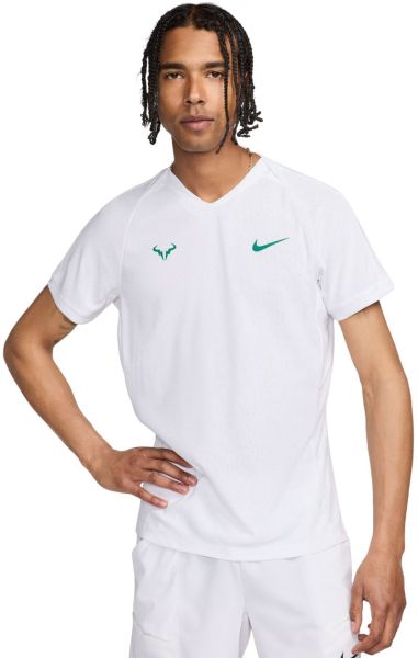 Herren Tennis-T-Shirt Nike Court Rafa Dri-Fit Short Sleeve Top - Weiß