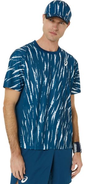 Herren Tennis-T-Shirt Asics Game Short Sleeve - Blau