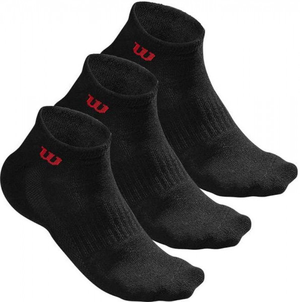 Teniso kojinės Wilson Men's Quarter Sock 3 - black