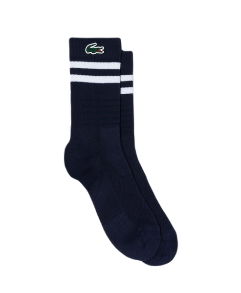 Zokni Lacoste Breathable Jersey Tennis Socks 1P - navy blue/white
