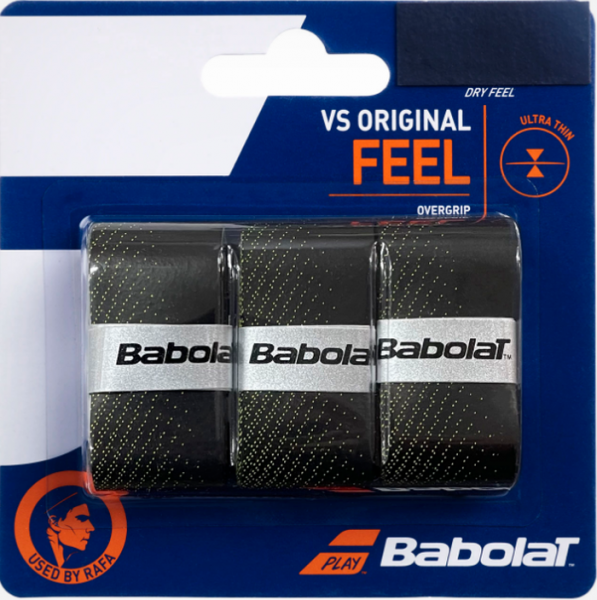 Grips de tennis Babolat VS Grip Original 3P - black/bright yellow
