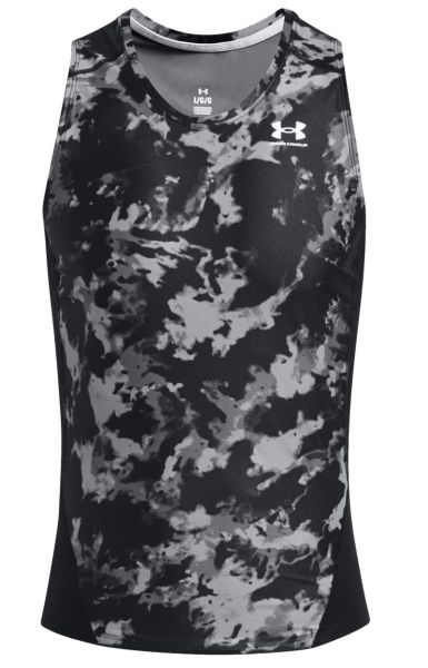 Muška majica Under Armour HeatGear IsoChill Printed Tank - black/white