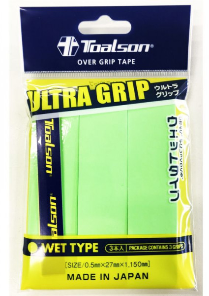 Owijki tenisowe Toalson UltraGrip 3P - green