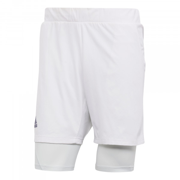 Men's shorts Adidas 2in1 Short Heat Ready 9in - white/tech indigo