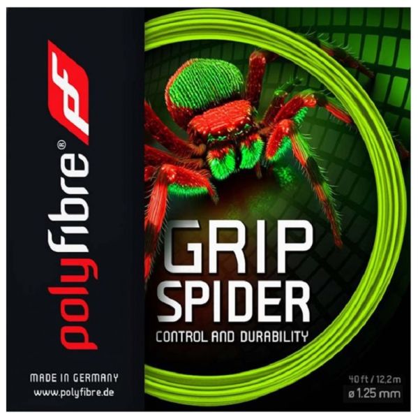Tenisa stīgas Polyfibre Grip Spider (12,2 m) - green