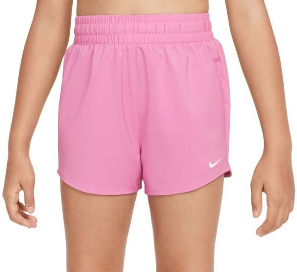 Pantalón corto de tenis niña Nike Kids Dri-Fit One High-Waisted Woven Training - Rosa