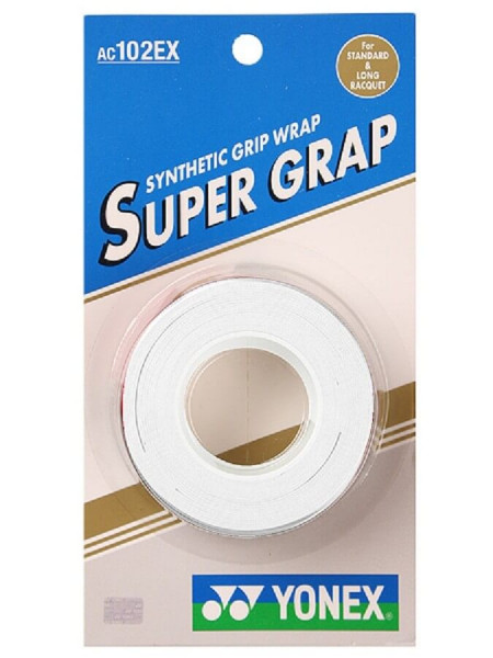 Tenisa overgripu Yonex Super Grap 3P - white