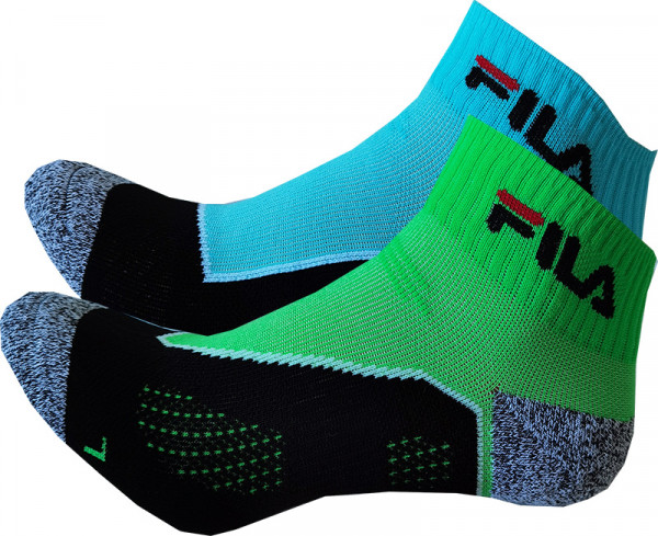 Tennisesokid  Fila Calza Running Socks 2P - color fluo
