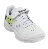 Chaussures de tennis pour juniors Wilson Kaos Emo K - Argenté, Blanc, Jaune