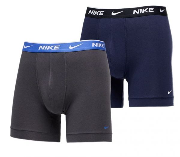 Meeste Bokserid Nike Everyday Cotton Stretch Boxer Brief 2P - anthracite/obsidian