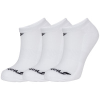 Chaussettes de tennis Babolat Invisible 3 Pairs Pack Socks - white/white