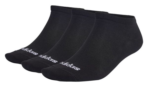 Tennissocken Adidas Thin Linear Low-Cut Socks 3P - Schwarz, Weiß
