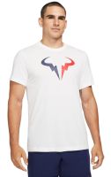 Herren Tennis-T-Shirt Nike Court Dri-Fit Tee Rafa M - white/binary blue/university red