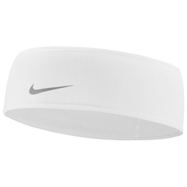 Stirnband Nike Dri-Fit Swoosh Headband 2.0 - white/silver
