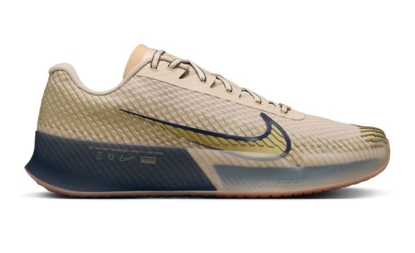 Męskie buty tenisowe Nike Zoom Vapor 11 Premium - Beżowy, Niebieski, Złoty