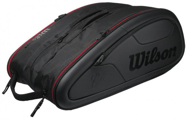  Wilson Federer Super DNA 12 Pk Bag Without Battery - black