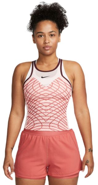 Tenisa tops sievietēm Nike Court Dri-Fit Slam Tank Top - pink bloom/night maroon/black