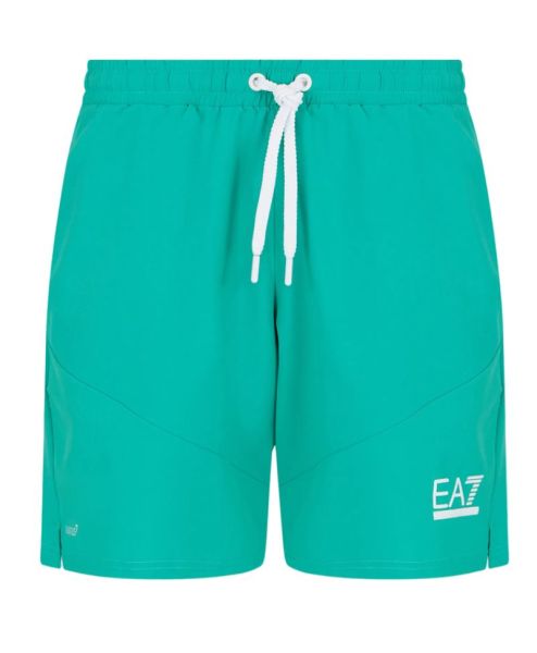 Shorts de tennis pour hommes EA7 Man Woven Shorts - spectra green