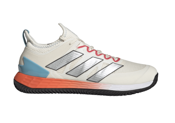Chaussures de tennis pour hommes Adidas Adizero Ubersonic 4 M Clay - chalk white/silver metallic/preloved blue