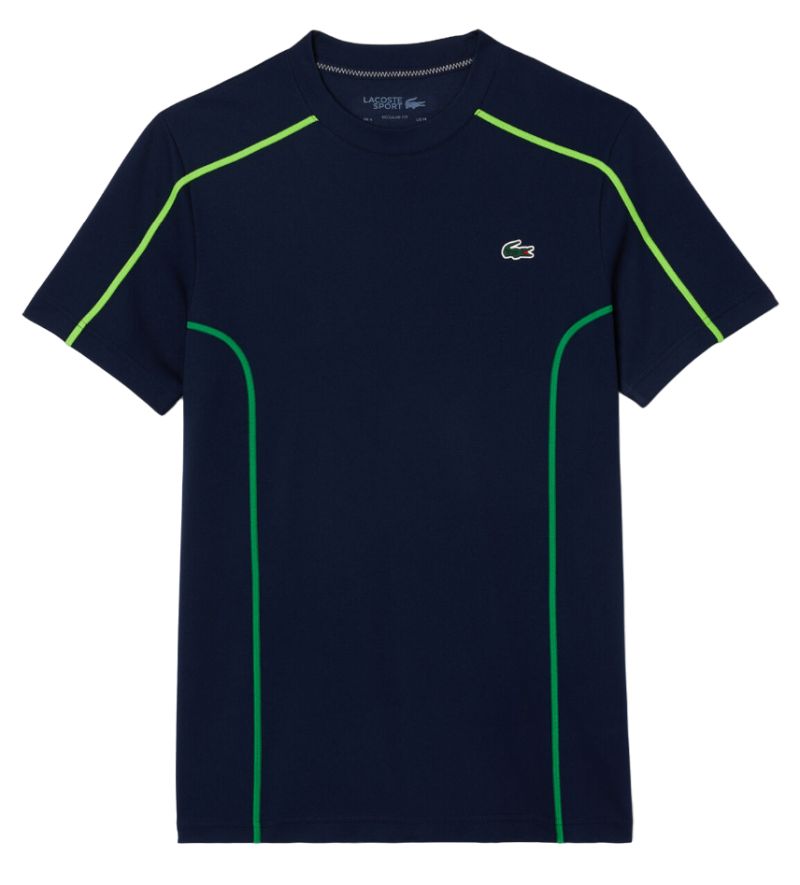 Men s T shirt Lacoste Ultra Dry Pique Tennis Blue Tennis Zone Tennis Shop