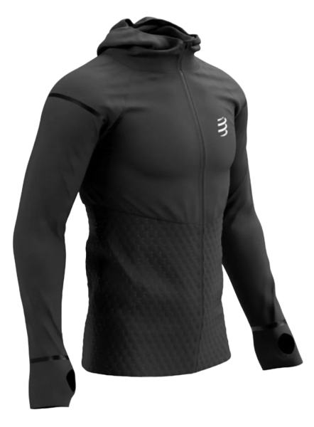 Teniso striukė vyrams Compressport Winter Insulated 10/10 - Juoda