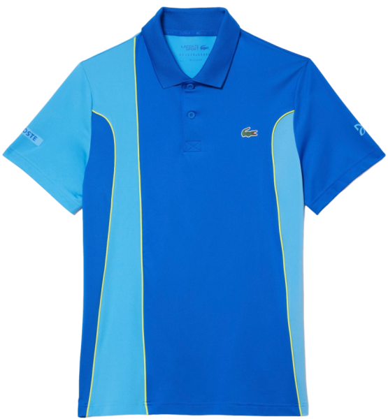 Polo marškinėliai vyrams Lacoste SPORT Novak Djokovic Regular Fit Colorblock Polo - blue