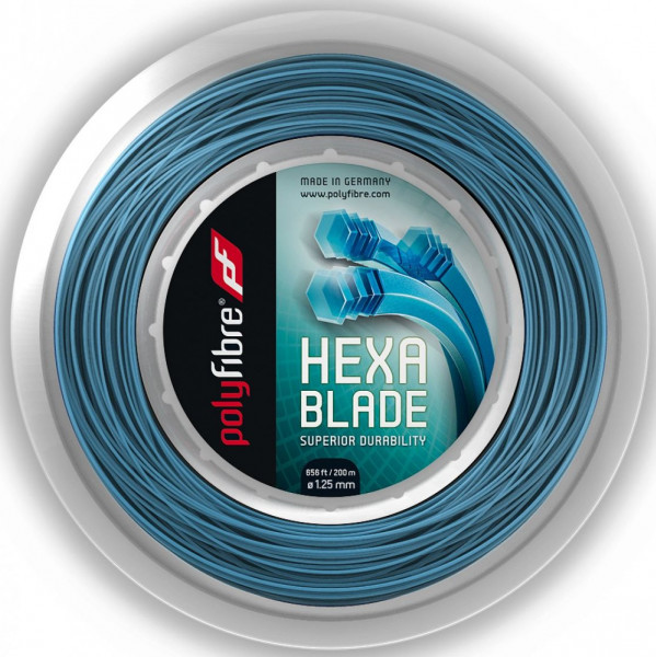 Tenisz húr Polyfibre Hexablade (200 m) - blue