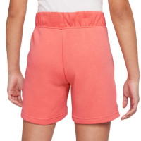 Lány rövidnadrág Nike Sportswear Club FT 5 Short G - pink salt/white Lány rövidnadrág Nike Sportswear Club FT 5 Short G - pink salt/white