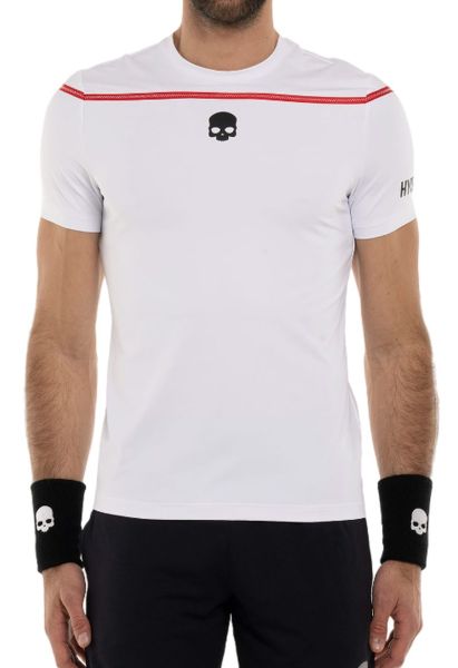 T-shirt pour hommes Hydrogen Tennis Zig Zag Tape T-Shirt - white/red