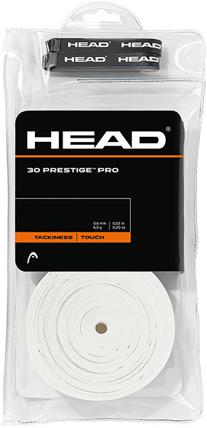Viršutinės koto apvijos Head Prestige Pro (30 vnt.) - white