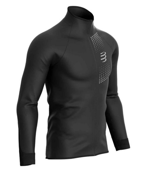Muška teniska jakna Compressport Hurricane Windproof Jacket - black