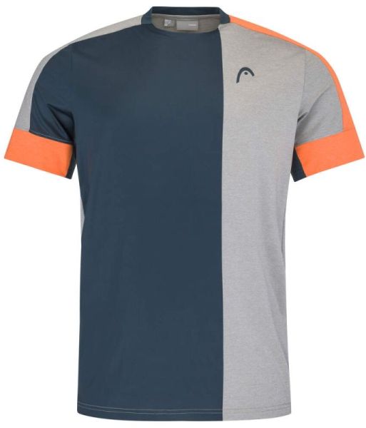 Herren Tennis-T-Shirt Head Padel Tech T-Shirt - grey/orange