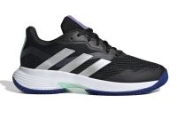 Damen-Tennisschuhe Adidas CourtJam Control W Clay - core black/silver metallic/pulse mint