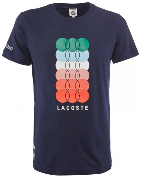  Lacoste Men's SPORT French Open Edition Coloured Print T-shirt - navy/multicolor