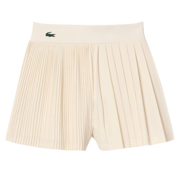 Damskie spodenki tenisowe Lacoste Ultra-Dry Stretch Lined Tennis Shorts - cream white