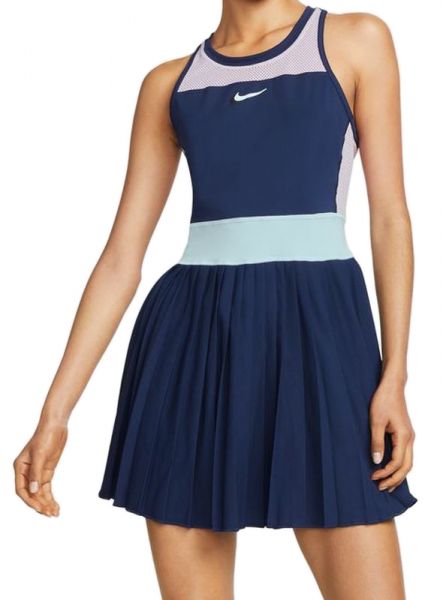 Dámské tenisové šaty Nike Court Dri-Fit Slam Dress - midnight navy/light arctic pink/glacier blue/white
