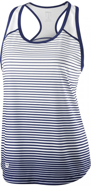Marškinėliai moterims Wilson Team Striped Tank - blue depths/white