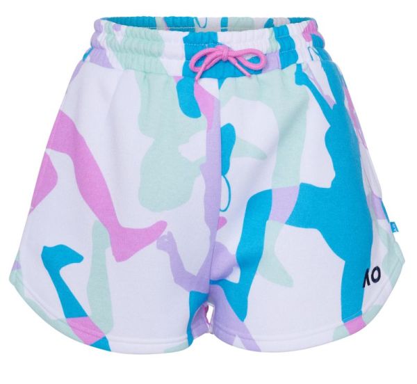 Teniso šortai moterims Australian Open Shorts Player Camouflage - multicolor